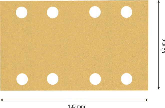 Brusný papír Bosch EXPERT C470, zrnitost 80x133 mm, 120.