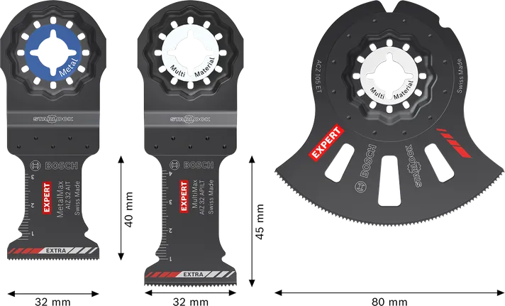 Řezací sada Bosch EXPERT, 3dílná, pro řezání různých materiálů.