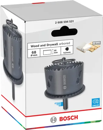 Děrovací pila s upínacím hrotem Bosch na dřevo a sádrokarton 68 mm.