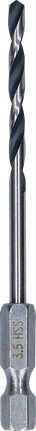 Spirálový vrták Bosch HSS 3,5 mm s šestihrannou stopkou.