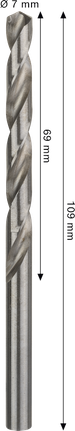 Spirálový vrták Bosch PRO Metal HSS-G 7 mm.