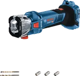 Akumulátorový vyřezávač Bosch GCU 18V-30 s vrtáky.