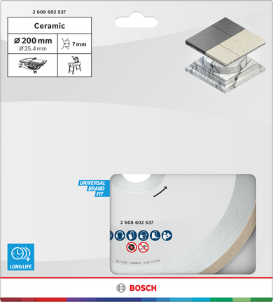 Keramický řezací kotouč Bosch 200 mm pro pily na dlaždice.