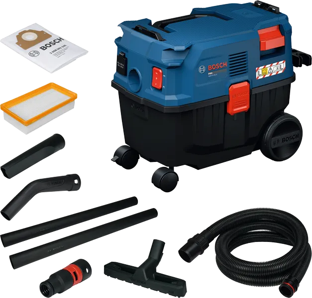 Vysavač Bosch s příslušenstvím.