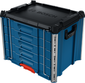 Přepravní kufr Bosch L-BOXX Contractor 476 se zásuvkami.