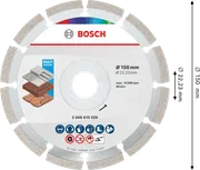 Diamantový řezný kotouč Bosch pro více materiálů 150 mm.