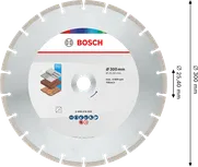 Diamantový řezný kotouč Bosch Multi Material 300 x 25,4 mm.