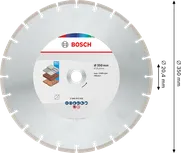 Diamantový řezací kotouč Bosch Multi Material 350 mm pro různé povrchy.