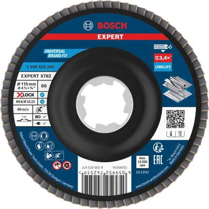 Lamelový kotouč Bosch EXPERT X782 115 mm G80 s X-LOCK.