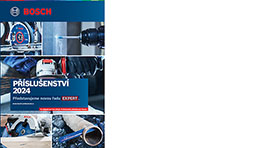 Katalog Bosch Professional s modrým obalem a obrázky nástrojů.
