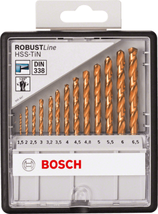 BOSCH Metallbohrer-Set HSS-TiN Pro Titan-Beschichtung