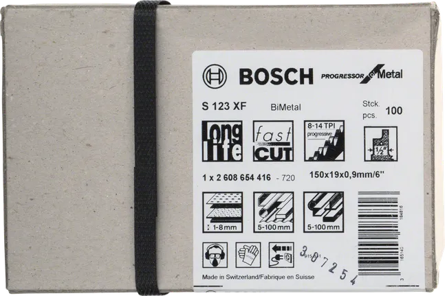Bosch S 123 XF Bimetall-Sägeblatt – lange Lebensdauer, schneller Schnitt.