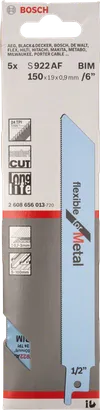 Bosch S 922 AF 6″ Säbelsägeblatt.