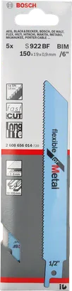 Bosch S 922 BF 6″ Säbelsägeblatt.