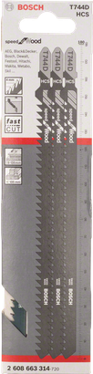 Bosch Stichsägeblatt T 744 D für schnelles Holzschneiden.
