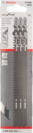 Bosch Stichsägeblatt T 744 D für schnelles Holzschneiden.
