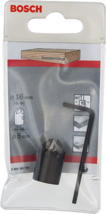 Bosch Aufsteck-Kegelsenker 16mm mit Inbusschlüssel.