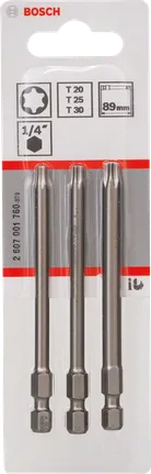 Bosch 3-teiliger Torx-Schraubendreher-Bitsatz 89mm.