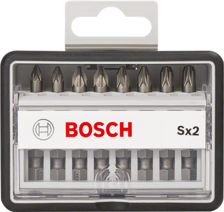 Bosch 8-teiliger Sx PZ-Schraubendreherbitsatz.