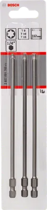 Bosch 3-teiliger Torx-Schraubendreher-Bitsatz 152 mm.