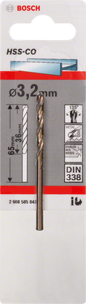 Bosch 3,2 mm HSS-Co Metallbohrer.