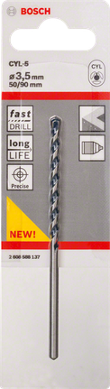 Bosch CYL-5 Betonbohrer 3,5 mm für lange Lebensdauer.