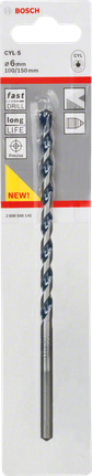 Bosch CYL-5 Betonbohrer 6 mm für schnelles Bohren.