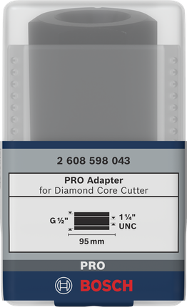 Bosch Adapter für Diamantkernfräser G 1/2 auf 1 1/4 UNC.