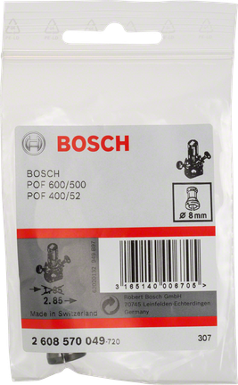 Bosch 8 mm Spannzange ohne Kontermutter.
