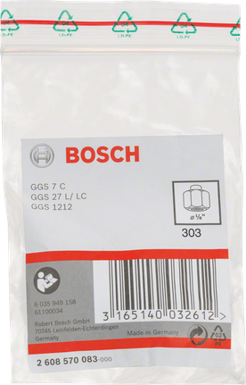 Bosch 3/8″ Spannzange mit Kontermutter.