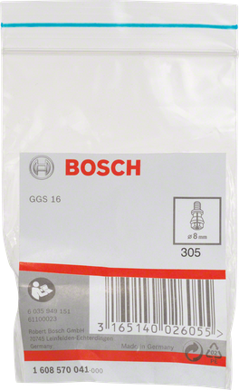 Bosch 8 mm Spannzange mit Kontermutter.