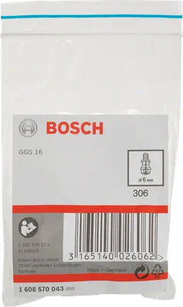 Bosch 6 mm Spannzange mit Kontermutter.