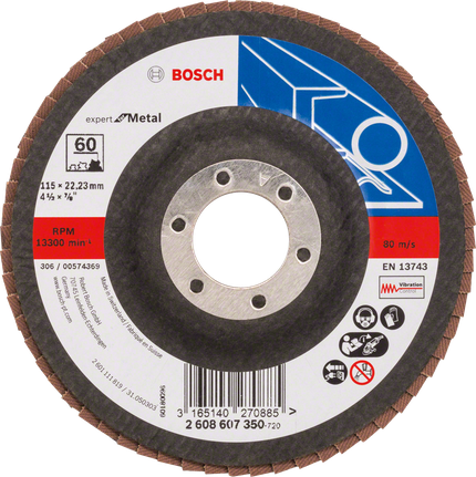 Bosch Fächerscheibe X551 Expert for Metal Körnung 60.