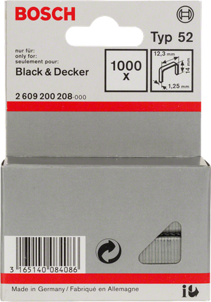 Bosch Typ 52 12,3mm Klammern.