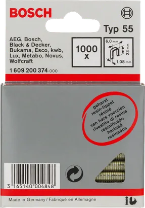 Bosch Schmalrückenklammer 6mm Typ 55 geharzt.