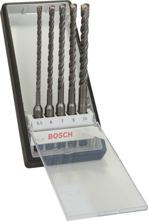 Bosch SDS Plus 5 Hammerbohrerset Bohrersatz 5 tlg.Set S4L Robustline Stein Beton 