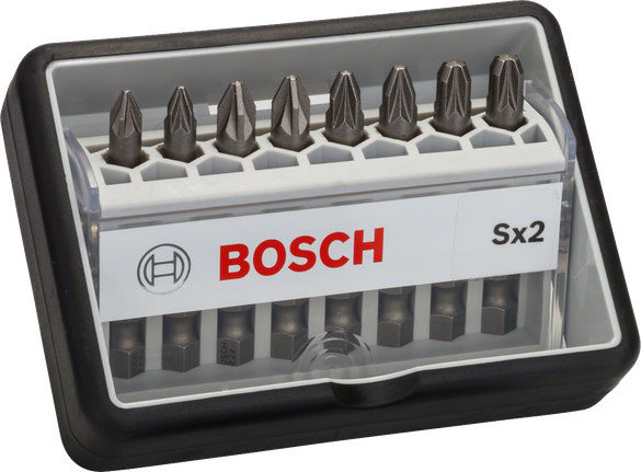 Bosch 8-teiliges Robust Line Schrauberbit-Set Extra Hard.