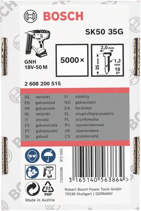 Bosch verzinkte Nägel 35 mm 5000×.
