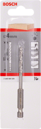 Bosch 4mm Zentrierbohrer mit 1/4 Zoll Sechskantschaft.
