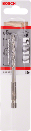 Bosch Zentrierbohrer 5 mm mit 1/4 Zoll Sechskantschaft.