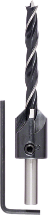 Bosch Holzbohrer mit Senker, 7 mm Durchmesser.
