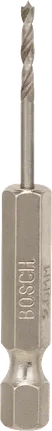 Bosch Zentrierbohrer mit 1/4 Zoll Sechskantschaft.