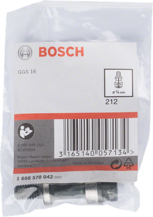Bosch 1/4″ Spannzange mit Kontermutter.