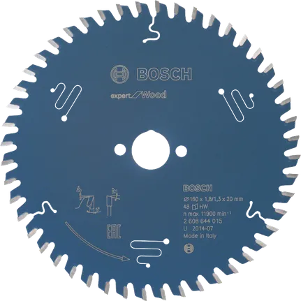 Bosch Kreissägeblatt Expert for Wood, 48 Zähne.
