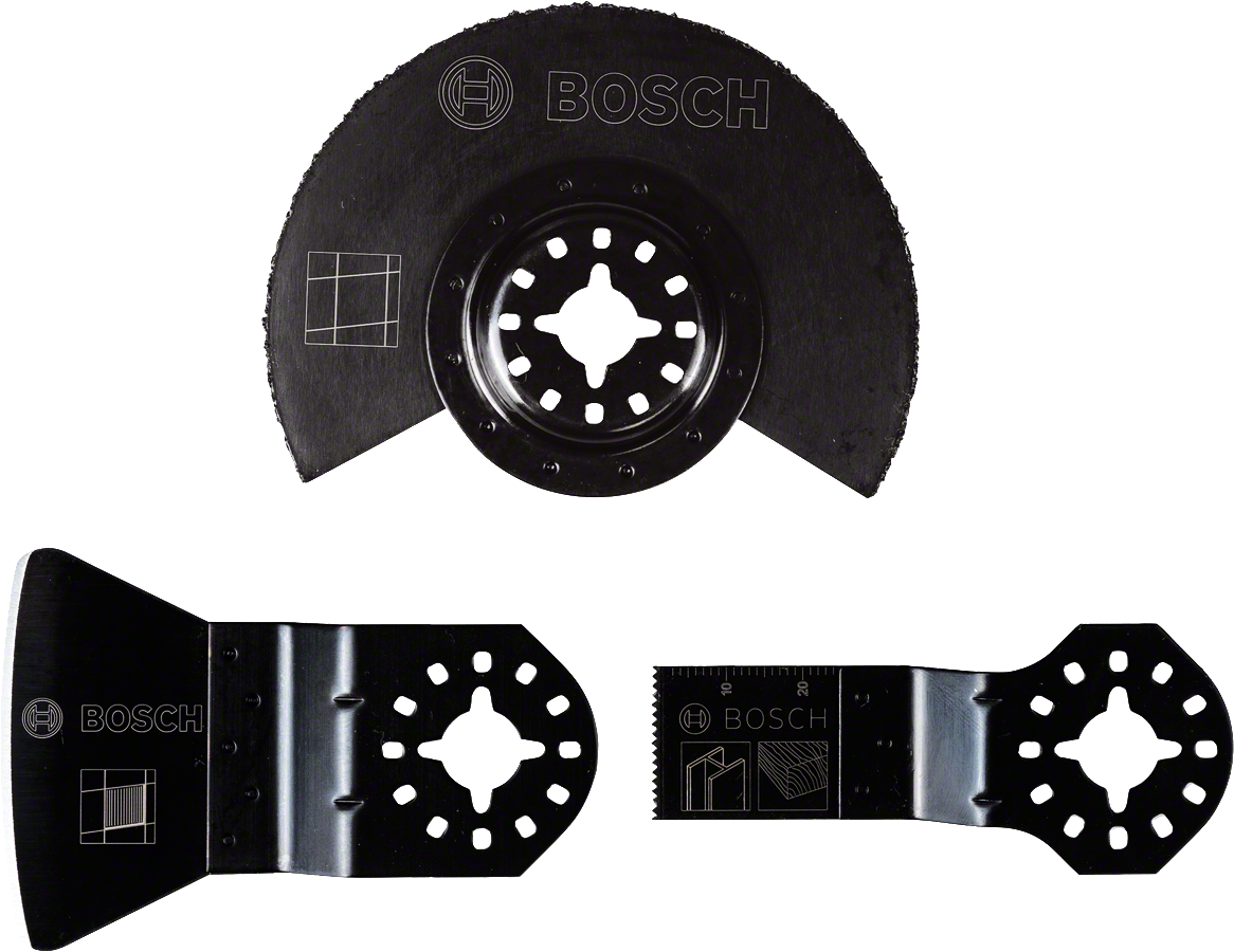 Bosch 3-teiliges Fliesen-Basisset zum Schneiden und Abschaben.