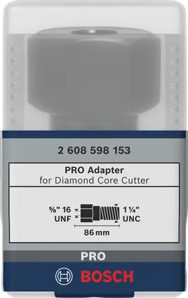 Bosch Adapter für Diamantkernbohrer 5/8 Zoll auf 1 1/4 Zoll.