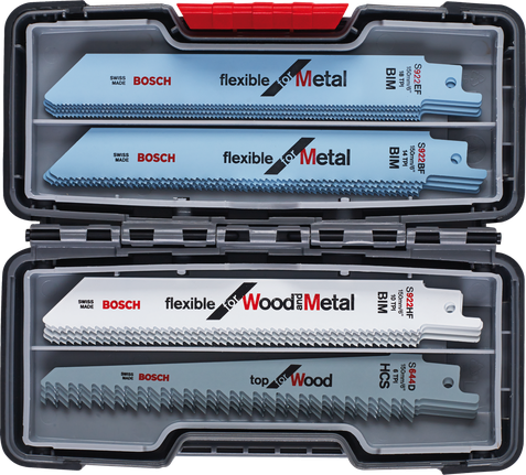 20-tlg. Wood Säbelsägeblatt-Set, - Bosch Professional and Toughbox Metal