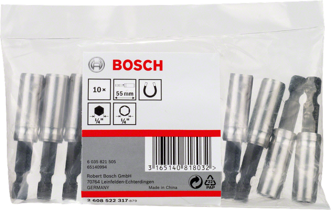 Bosch 55mm 1/4 Zoll Sechskant-Steckschlüssel-Bit-Set.