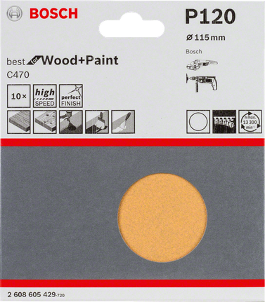 Bosch C470 10-teiliges Schleifblatt-Set.