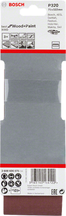 Bosch X440 3-teiliges Schleifbandset.